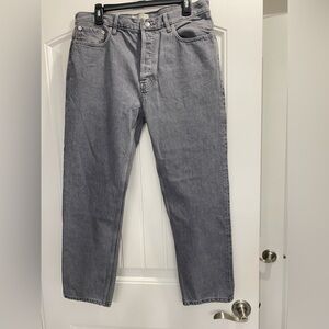 NWT Everlane The Summer Jean Ash Grey High Rise 30 Regular Relaxed Denim Jeans